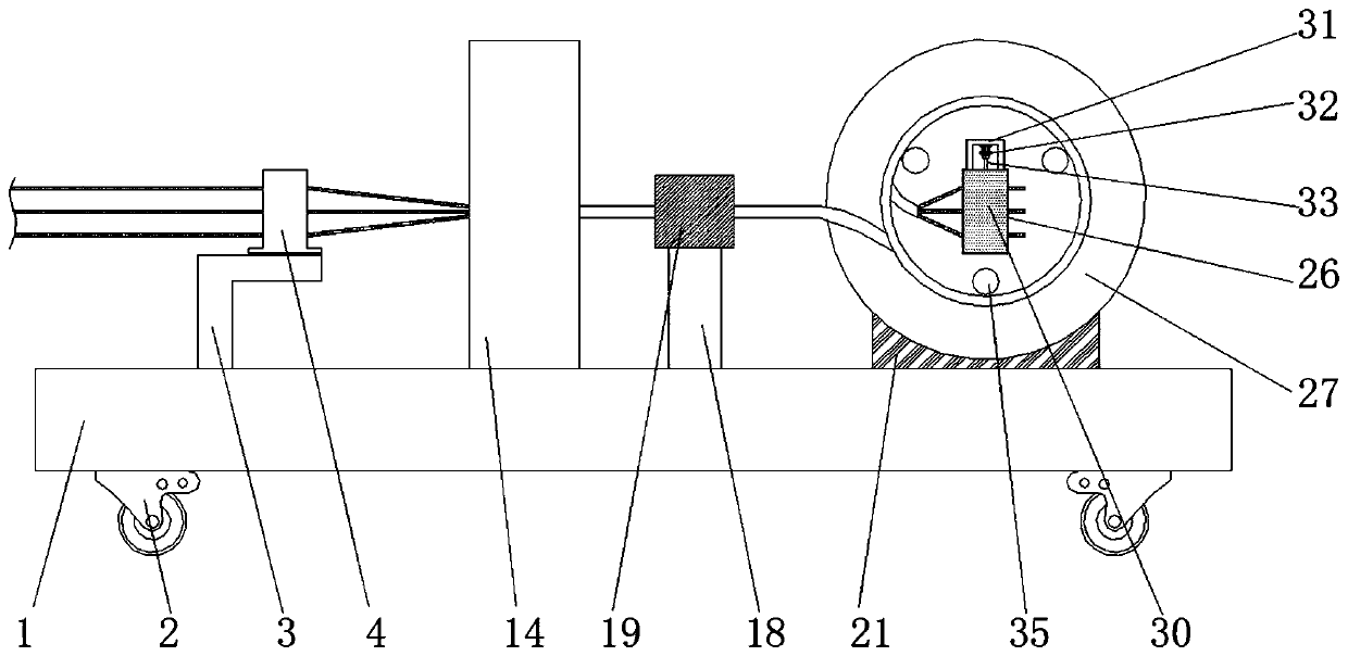 Wiring harness binding device for conveniently fixing electronic controller wiring harness