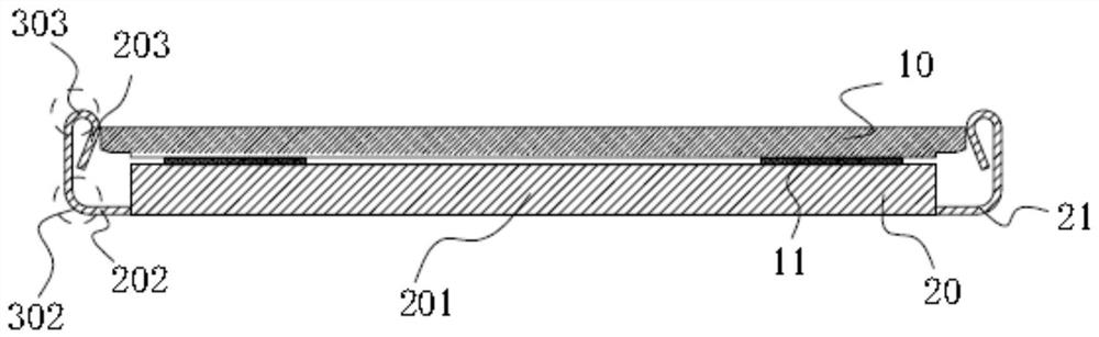 Edge-curled steel-plastic back plate for displayer and manufacturing method thereof