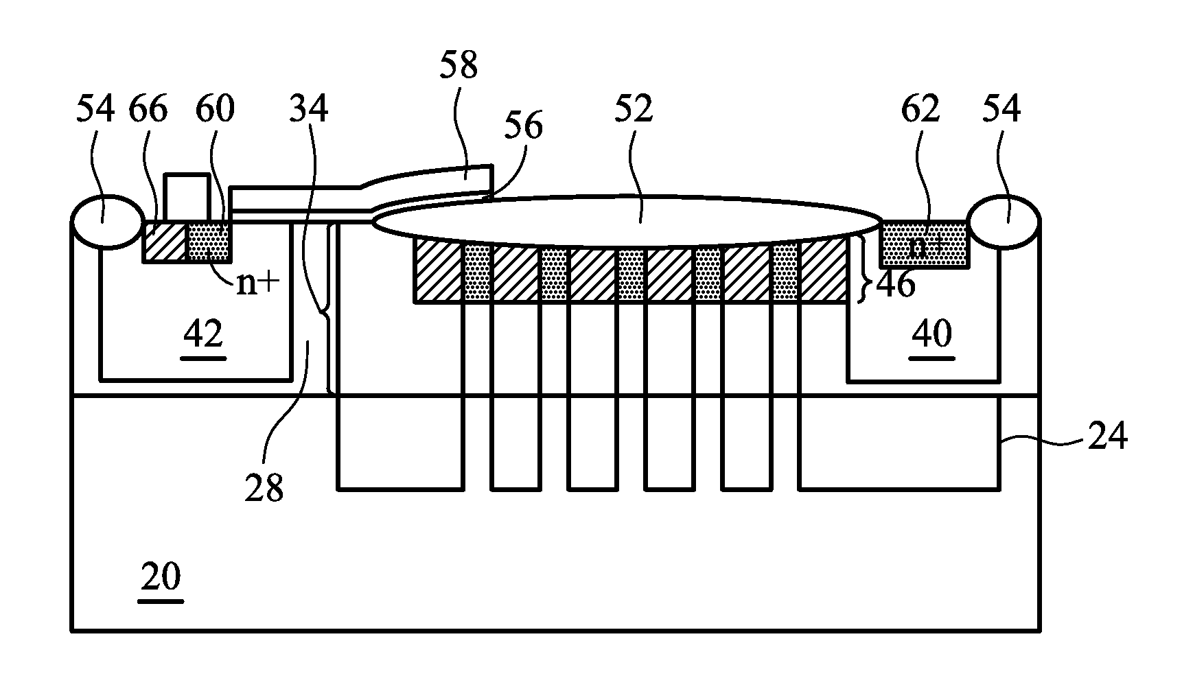 Breakdown voltages of ultra-high voltage devices by forming tunnels