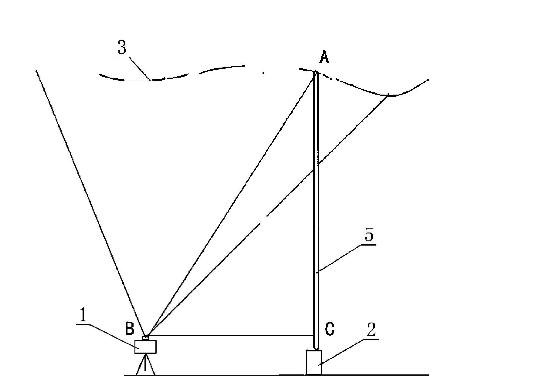 Nighttime imaging cloud-height measuring method