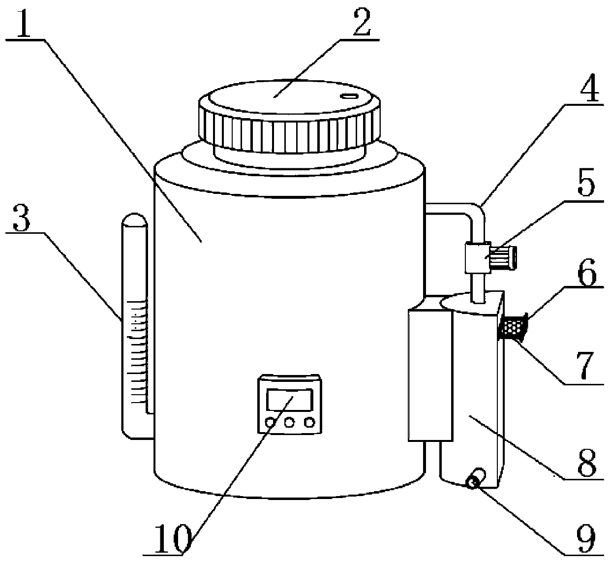 Extraction and separation device for brown carbon