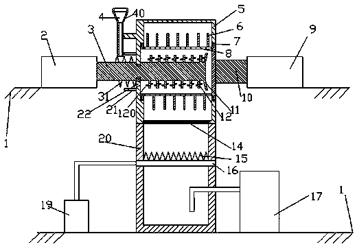 Nut protein extraction device with primary auxiliary teeth and feeding sensor