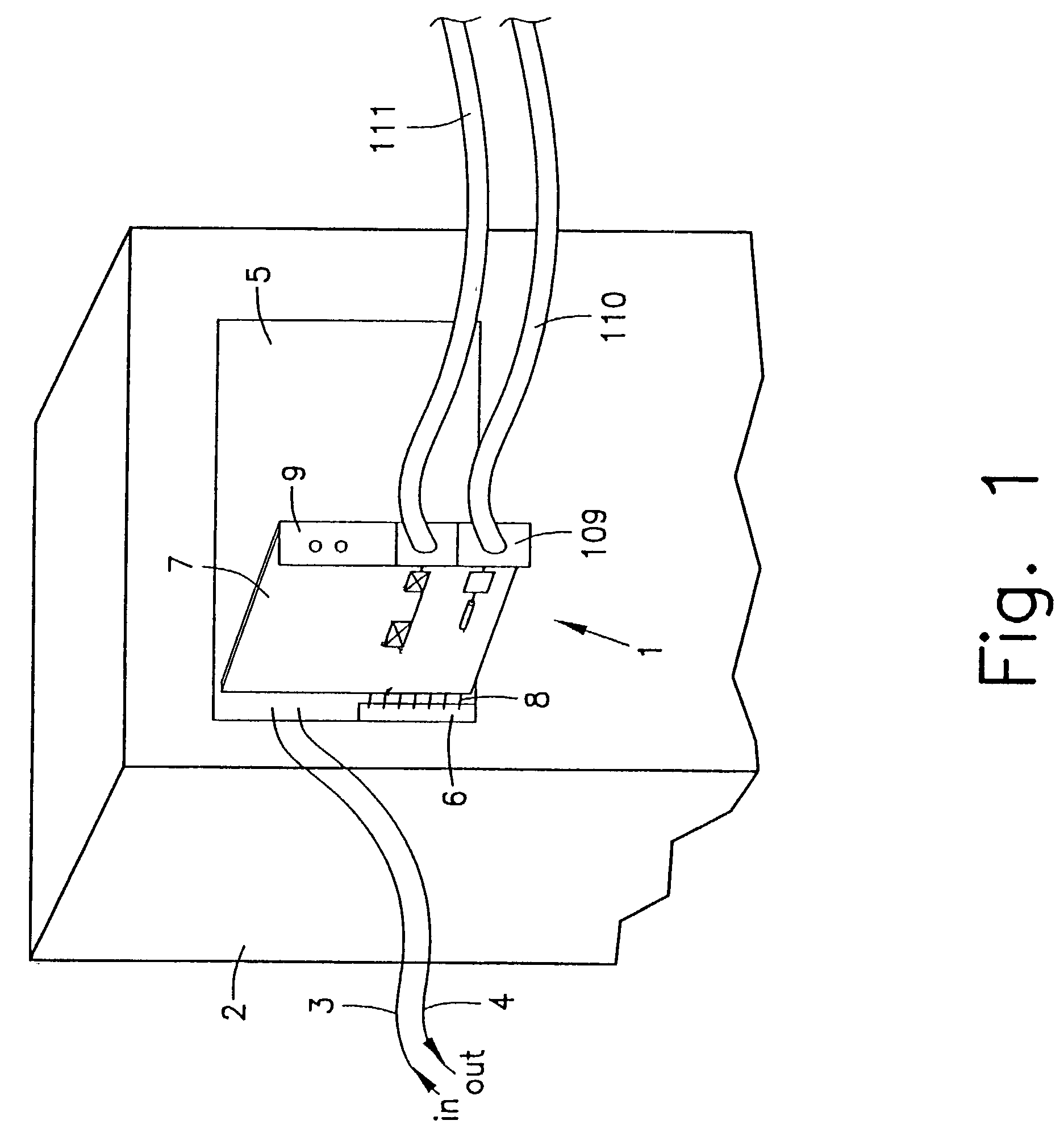 Fiber optic telecommunications card with energy level monitoring