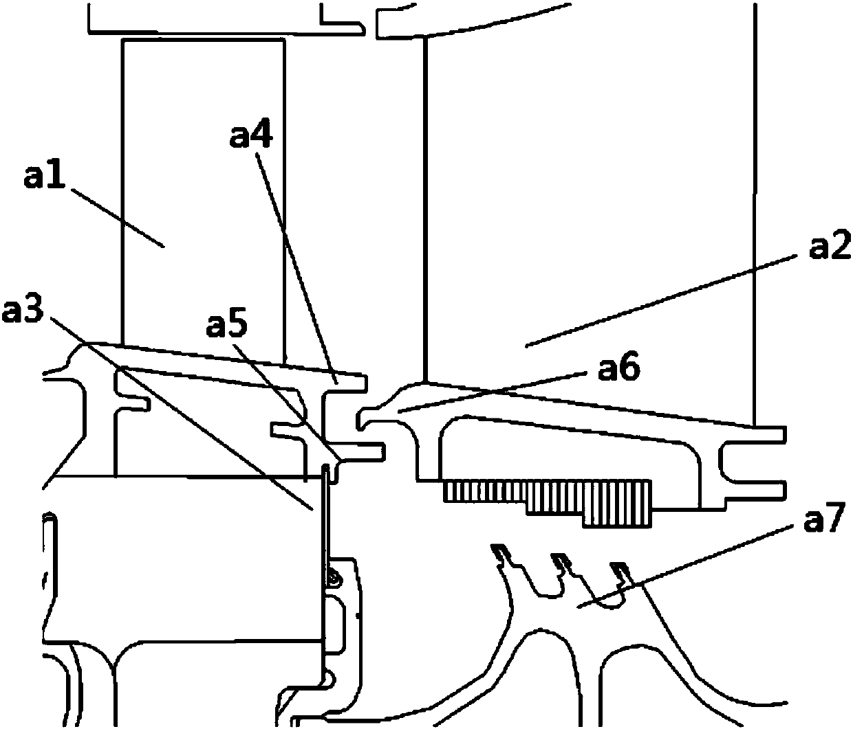 Wheel flange sealing structure, turbine and gas turbine