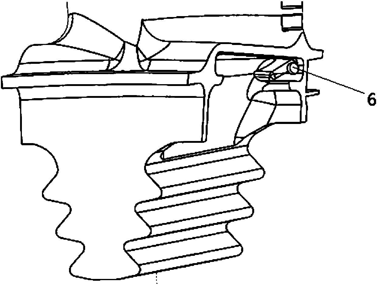 Wheel flange sealing structure, turbine and gas turbine