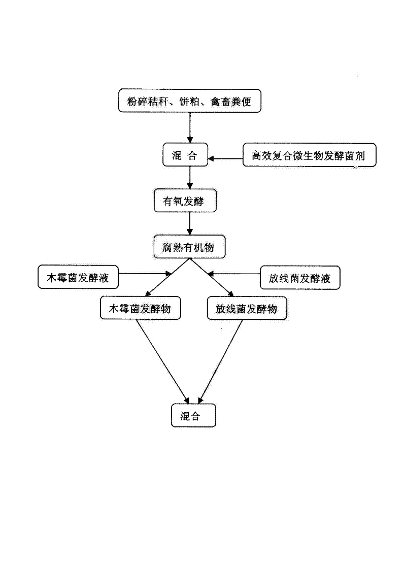 Disease-preventing bio-organic fertilizer prepared from straw and its preparation method