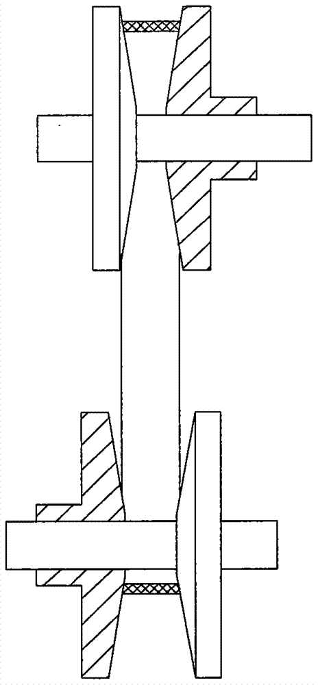 A continuously variable transmission mechanism of variable diameter gear relay transmission