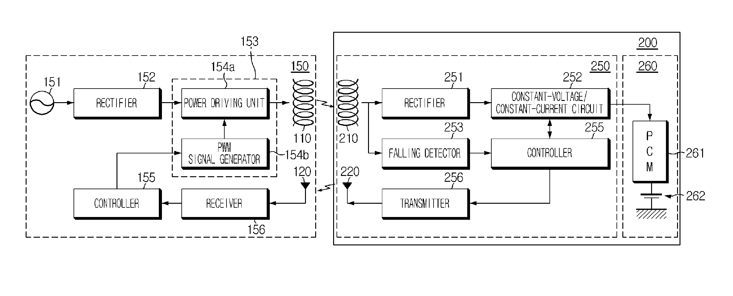 Rechargeable Power Supply, Battery Device, Contactless Charger System And Method For Charging Rechargeable Battery Cell