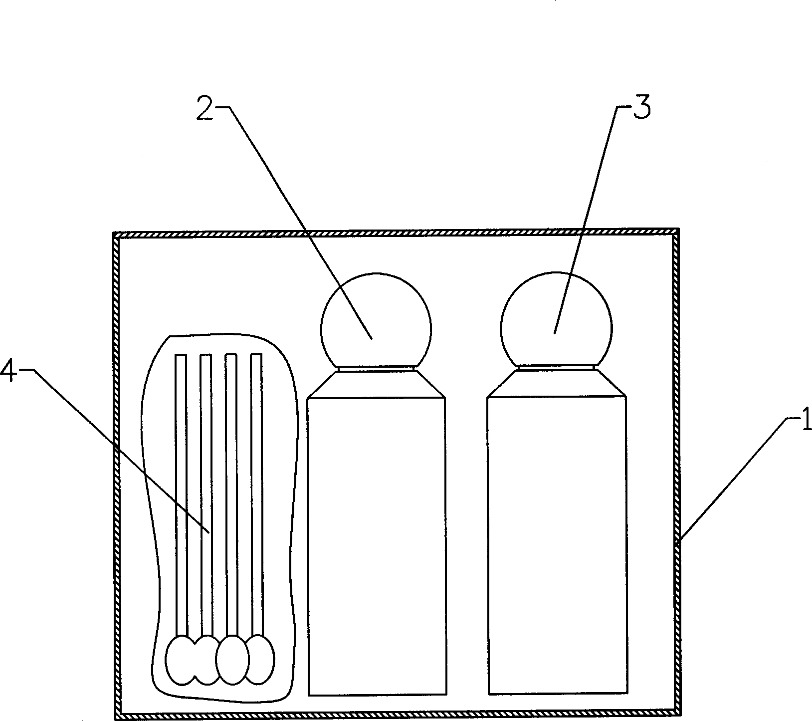 Combined complete product for nursing infant umbilical cord and its use method