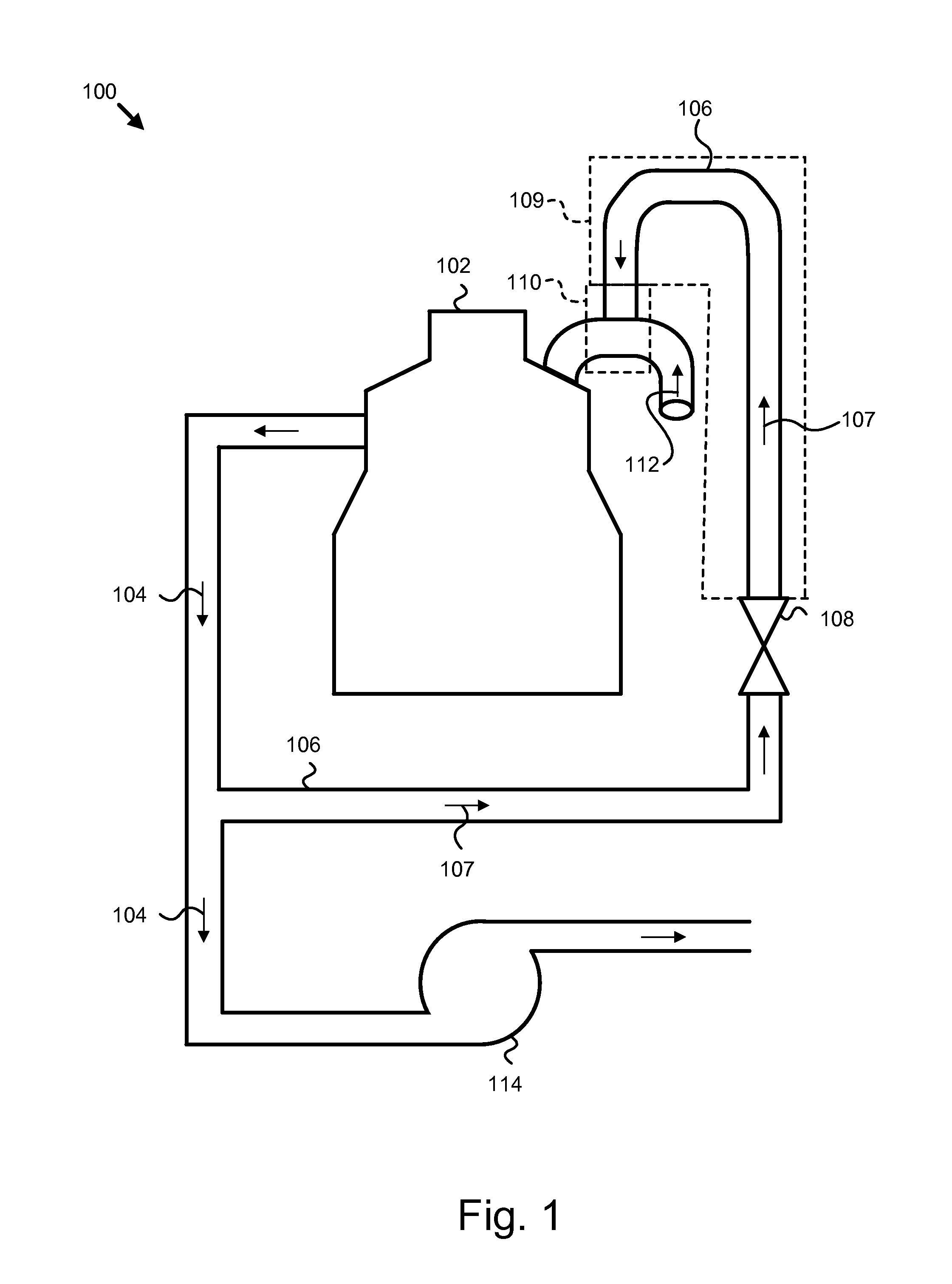 Apparatus and system for efficiently recirculating an exhaust gas in a combustion engine