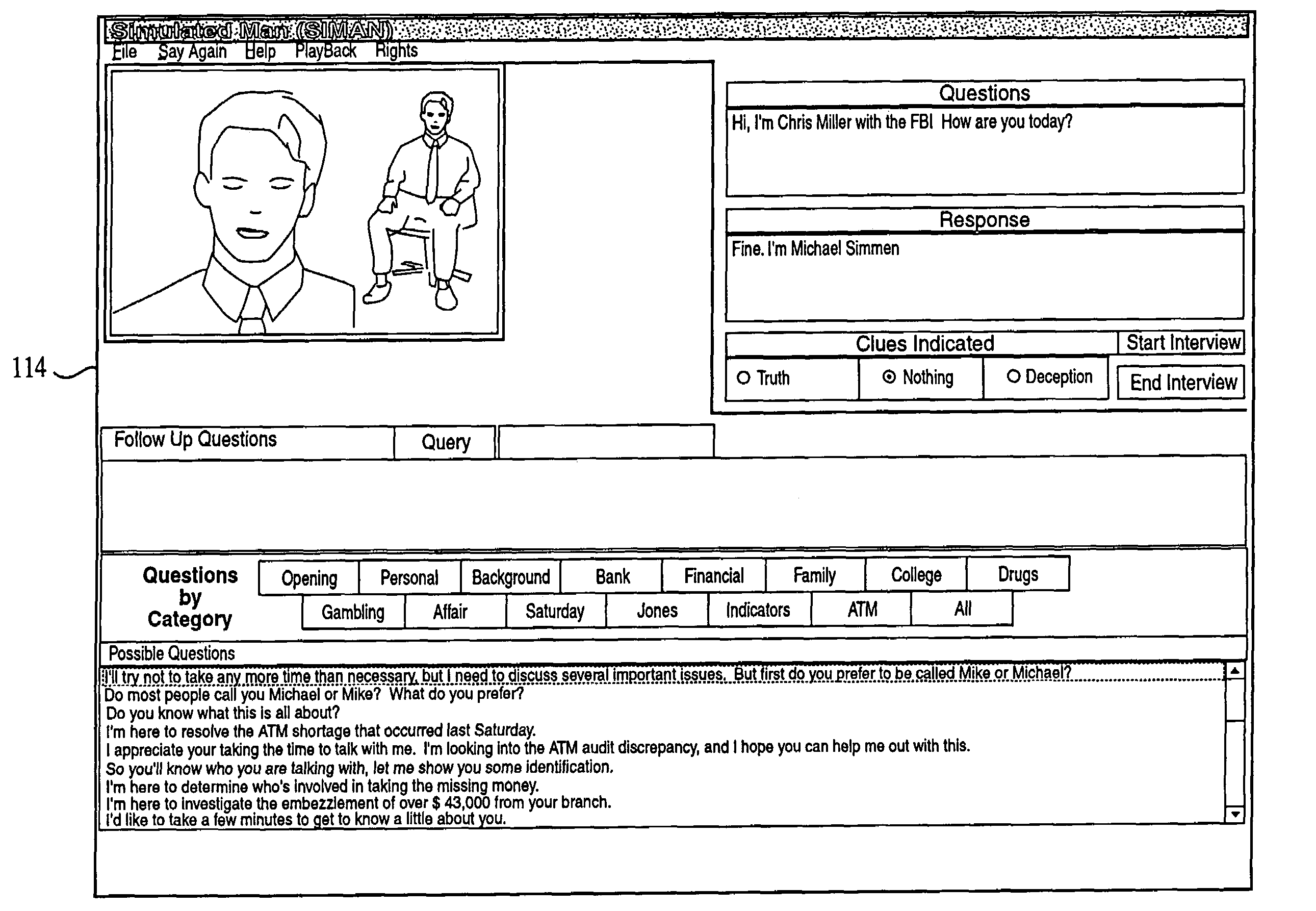 Apparatus and method for training using a human interaction simulator