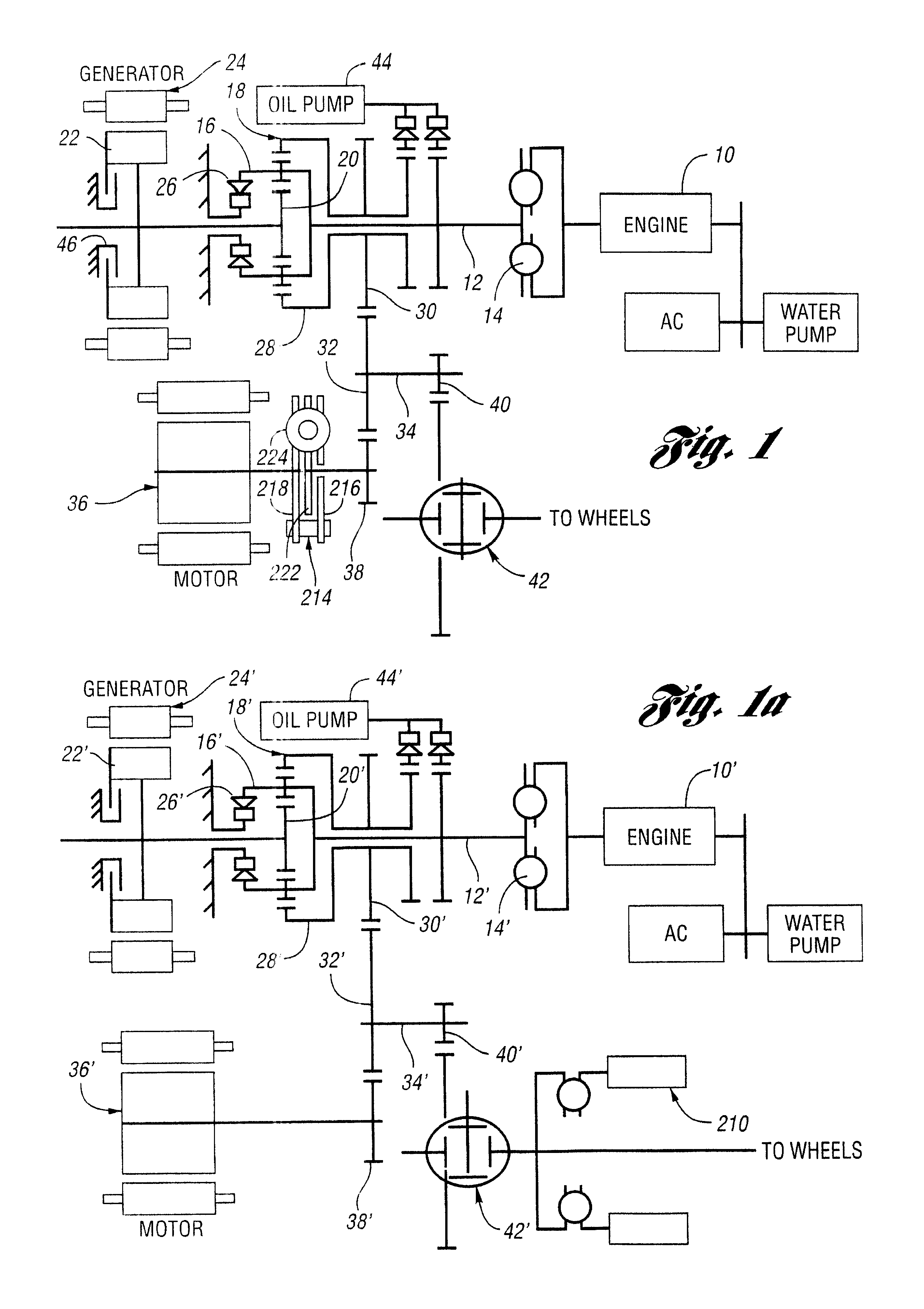 Hybrid automotive powertrain with torsional vibration damper