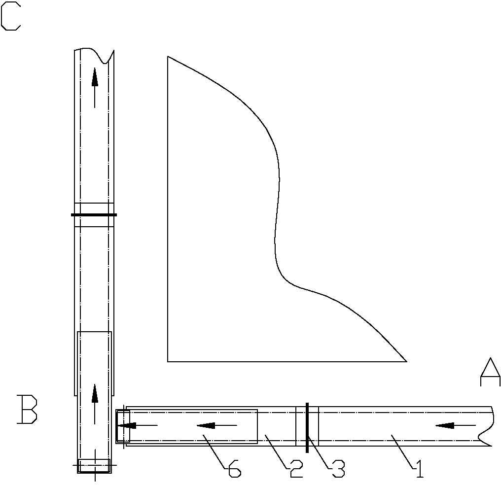 Bulk material bidirectional turning conveying system