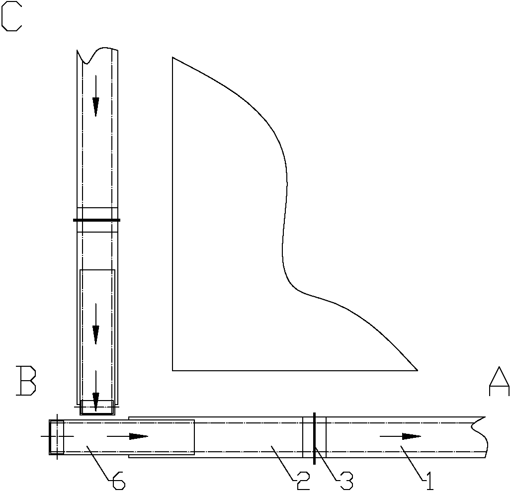 Bulk material bidirectional turning conveying system