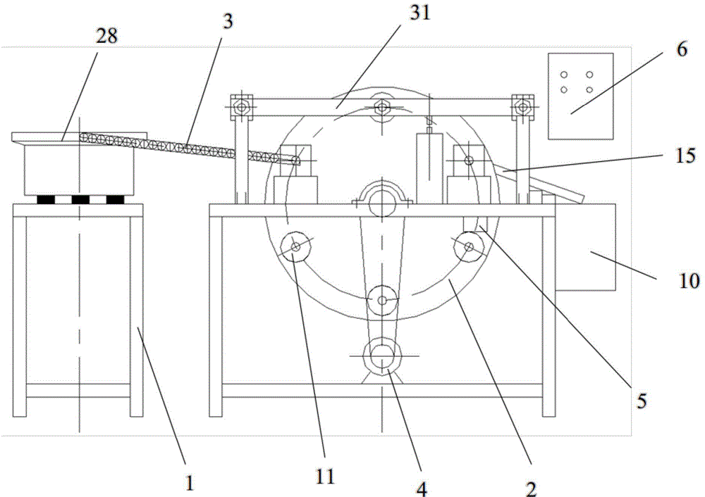 Automatic grouping system without inner ring needle bearing