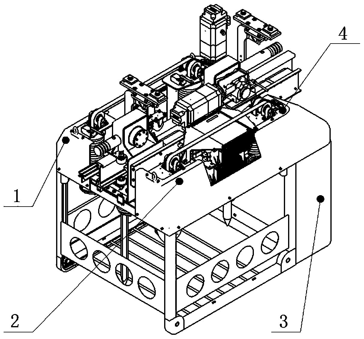 An aerial suspension handling robot