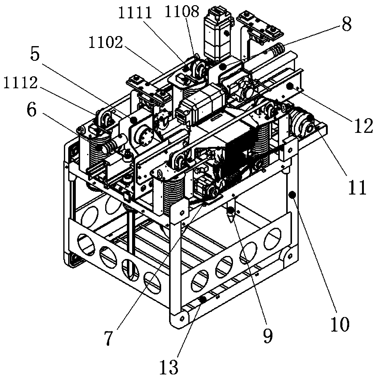 An aerial suspension handling robot