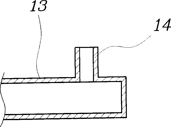 Gas injection port structure of flat fluorescent lamp