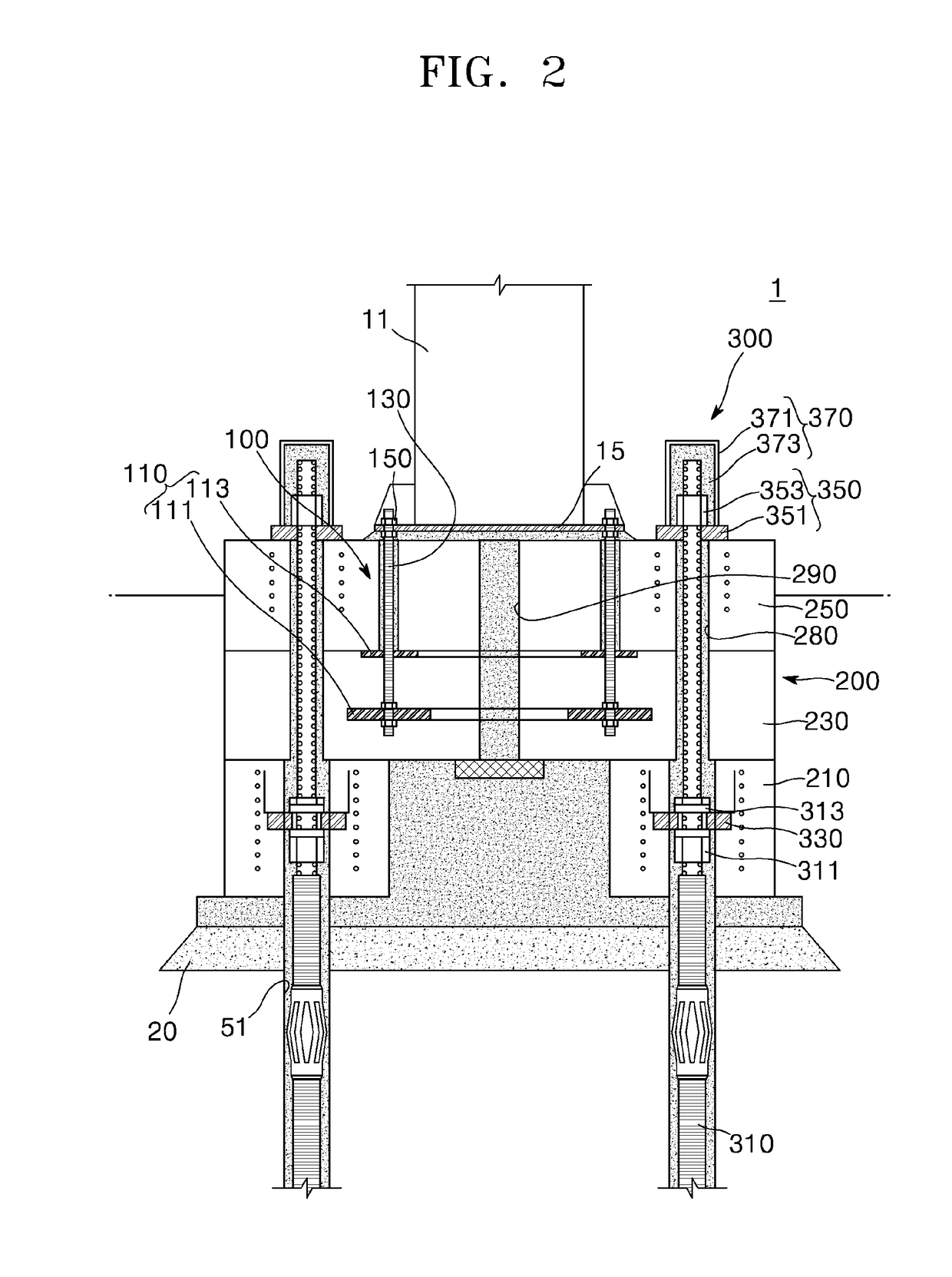 Base body of electric transmission tower using micropile