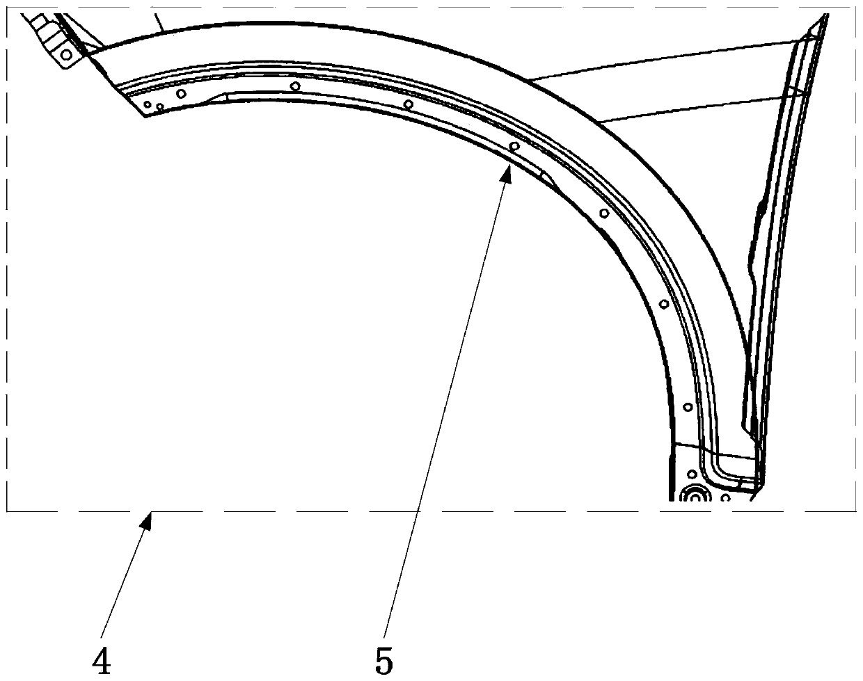 Outer panel piece and formation method thereof