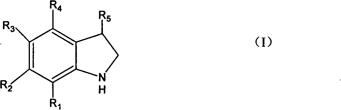 Method for synthesizing indoline and derivates thereof