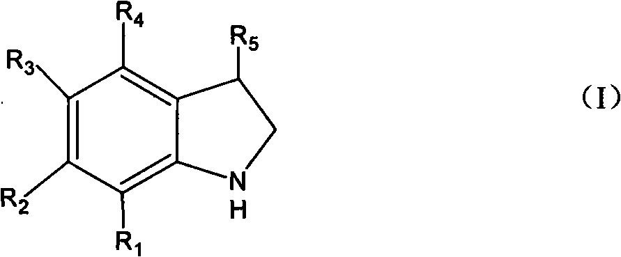 Method for synthesizing indoline and derivates thereof