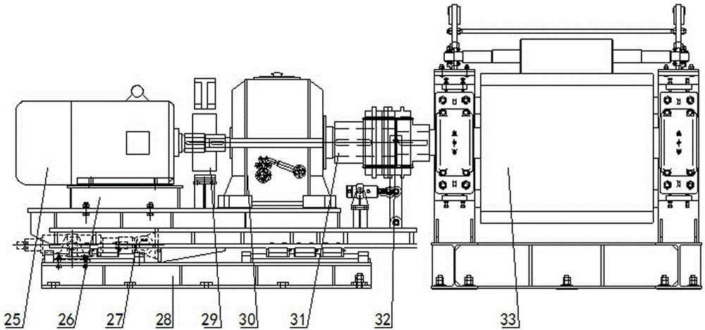 Thick plate continuous rolling and continuous plating production line adopting disengagement and engagement method