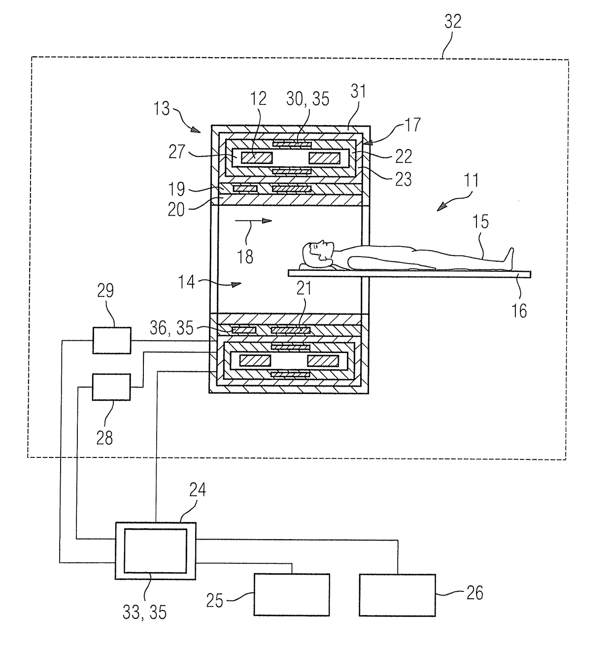 Method and apparatus for eddy current field compensation in magnetic resonance tomography