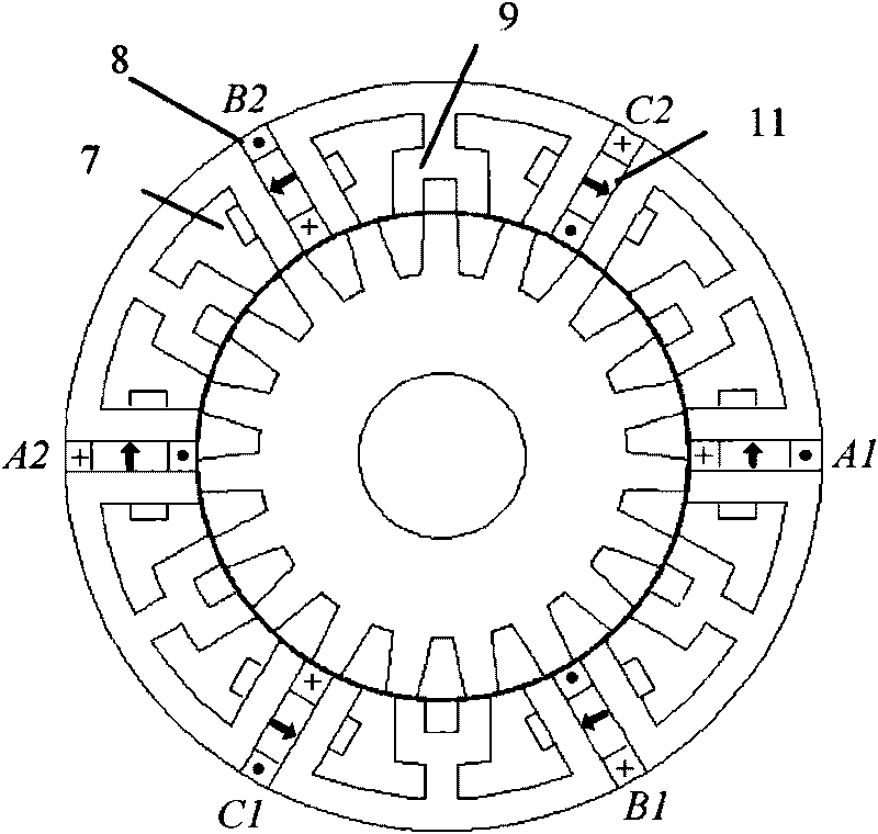 Rotor sectional type flux switching motor and method for improving sine degree of back electromotive force thereof