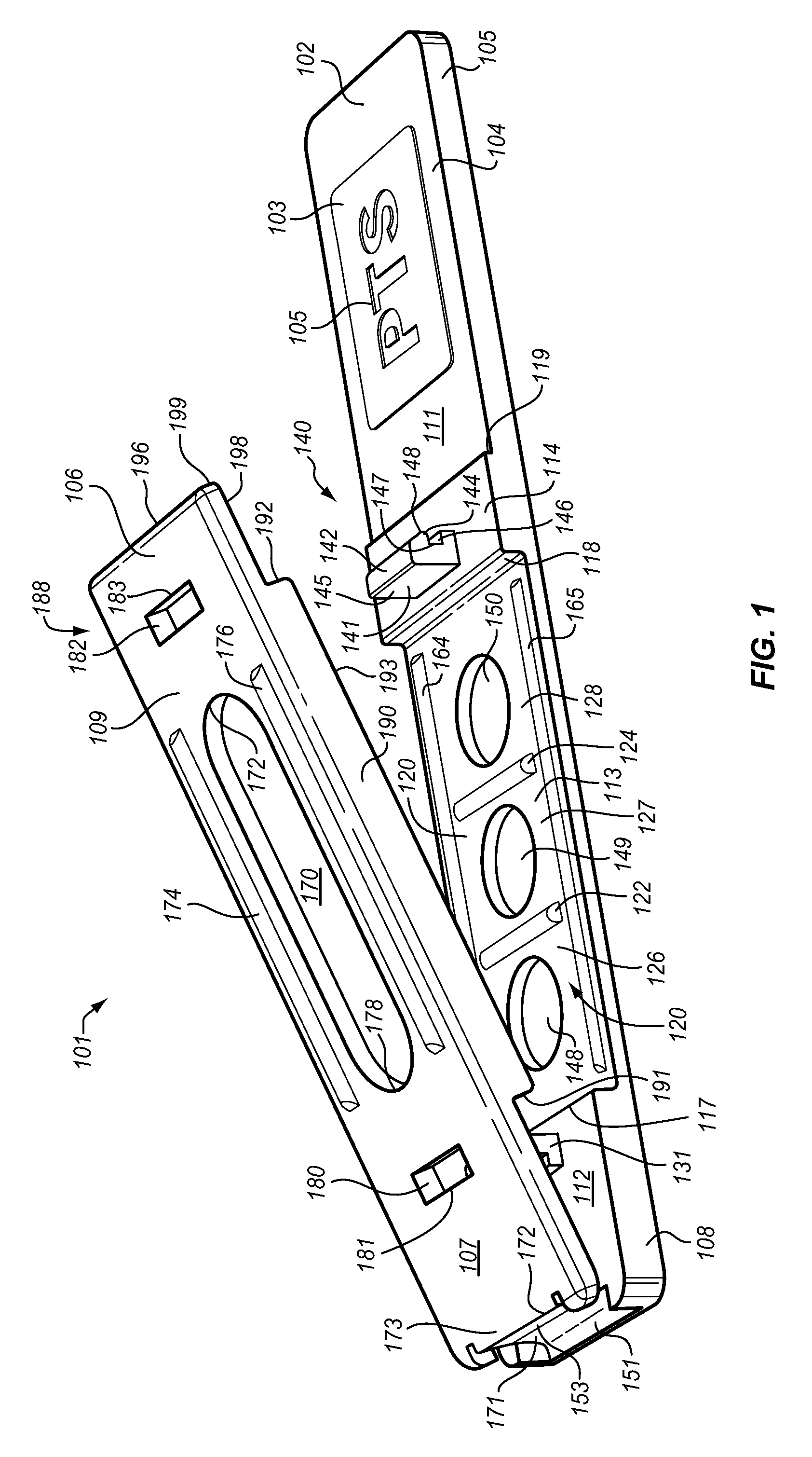 Blood separation system and method for a dry test strip