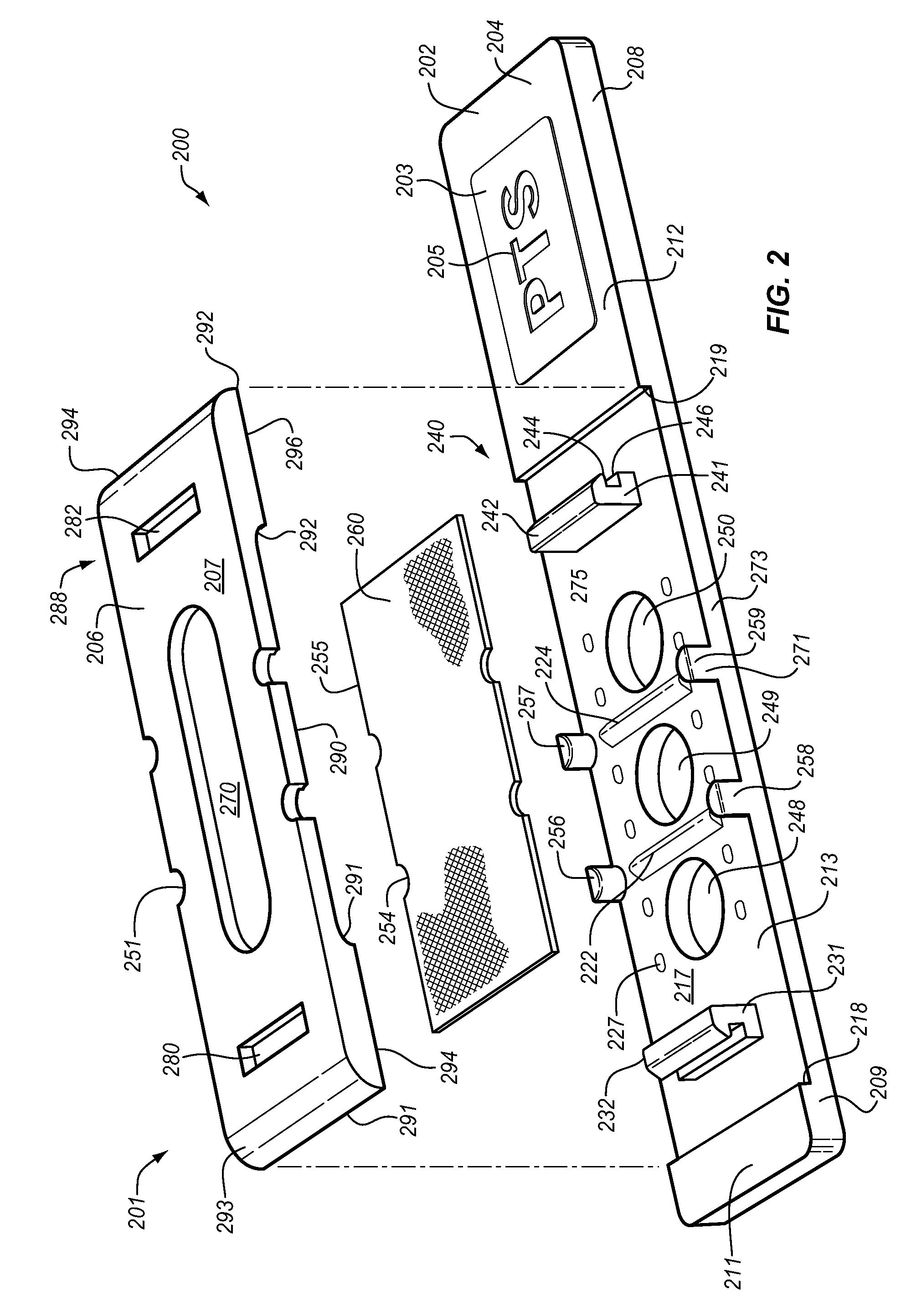 Blood separation system and method for a dry test strip