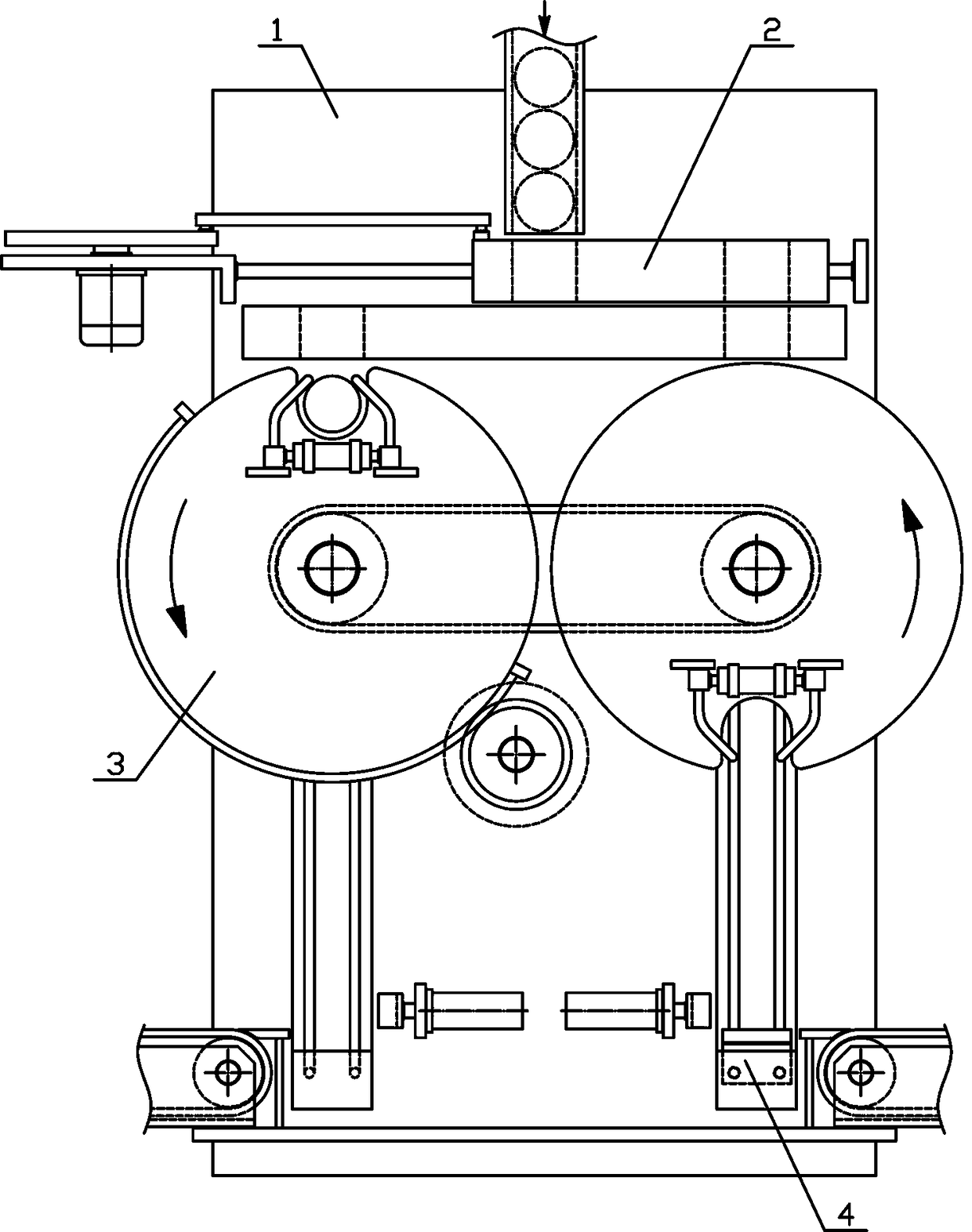 Round can branching delivery mechanism