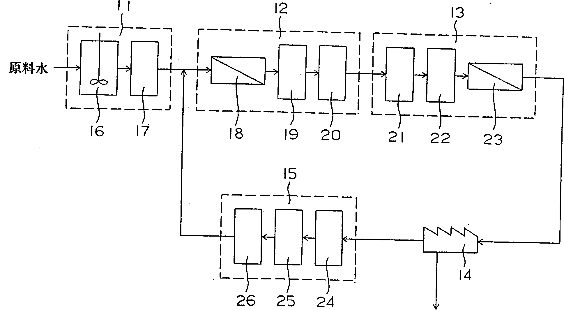 Apparatus for producing water containing dissolved ozone