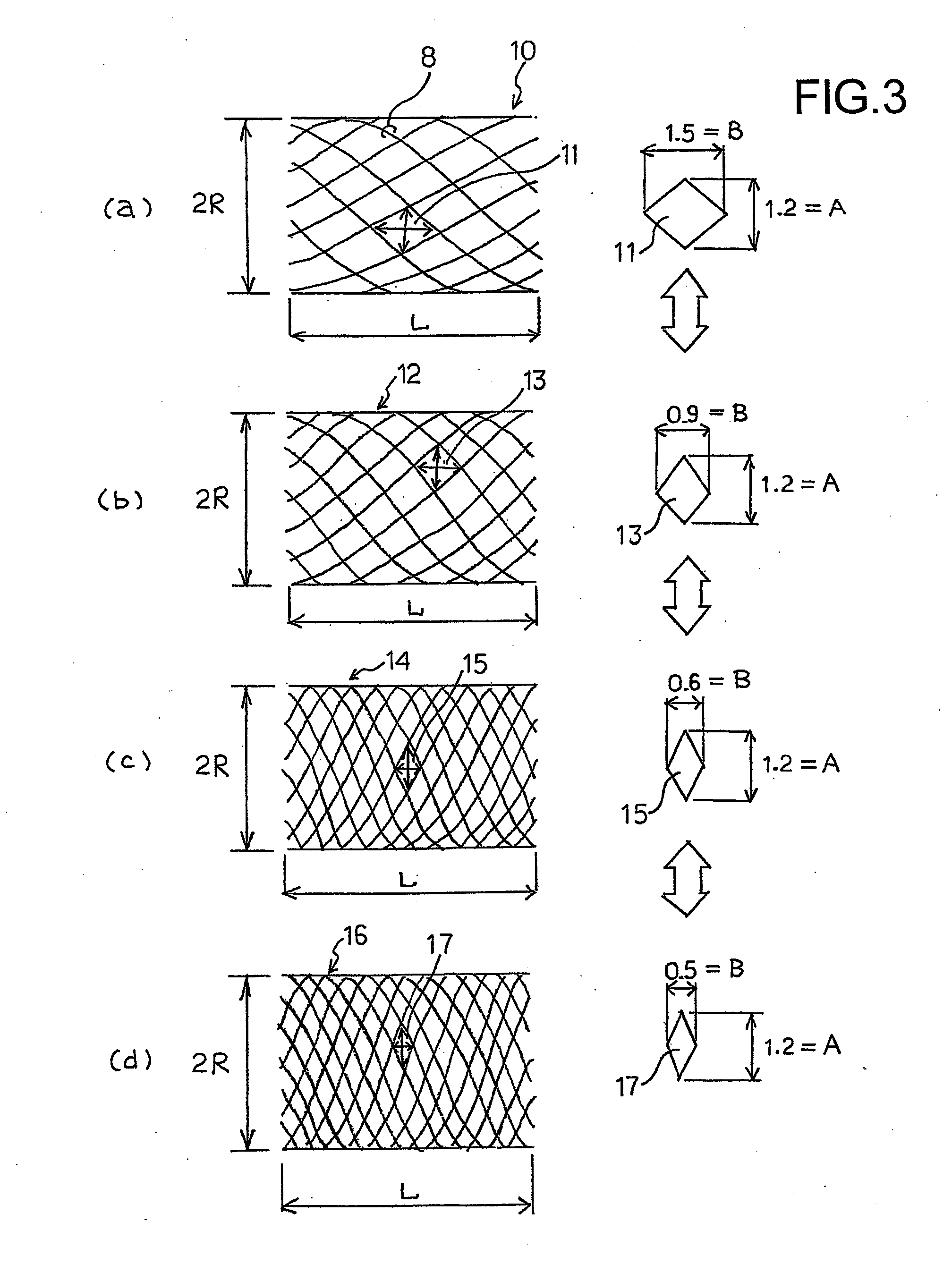 Stent, microcatheter, braiding apparatus for continuous hoselike body, and process for manufacturing stent