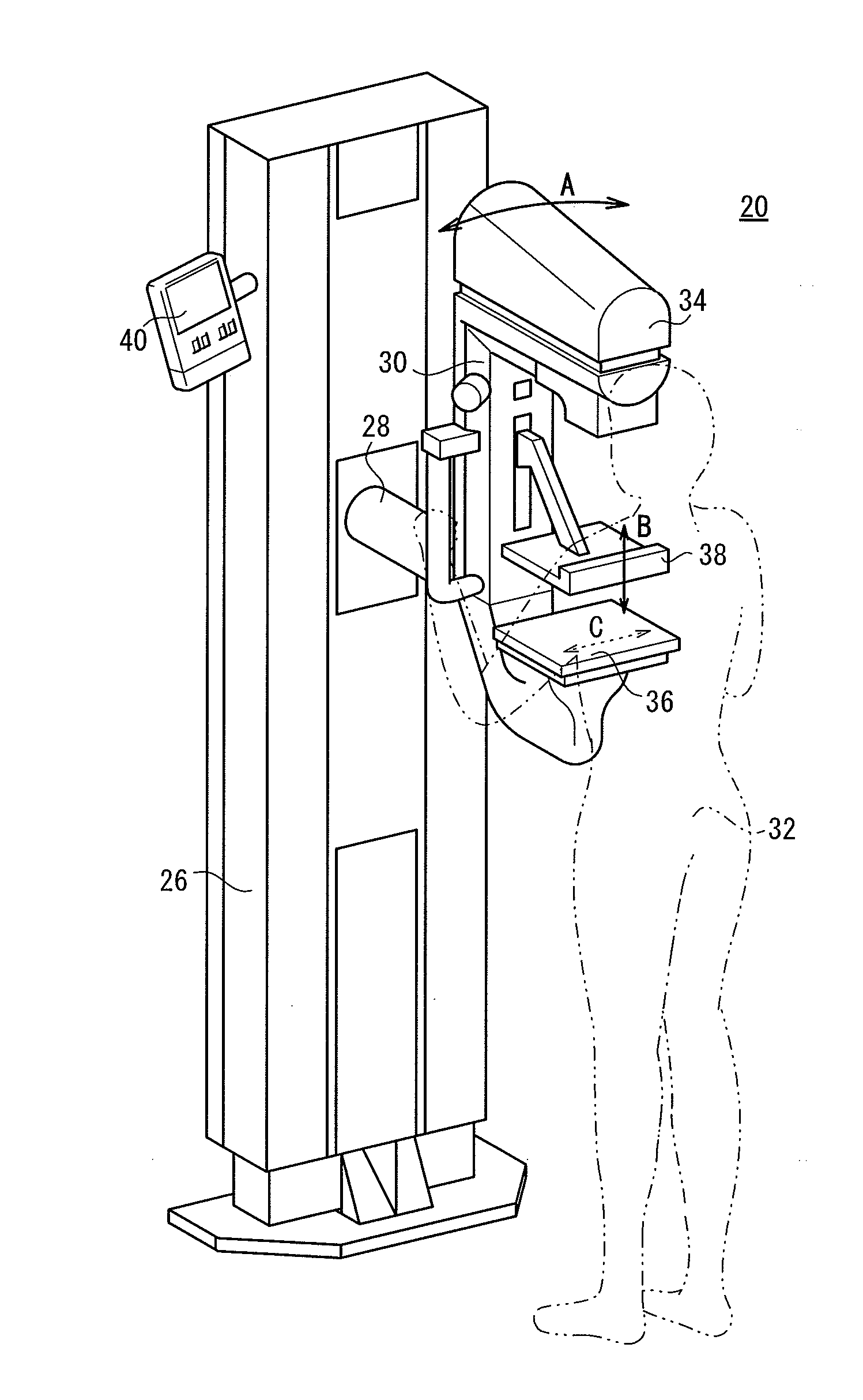 Apparatus for and method of capturing radiation image