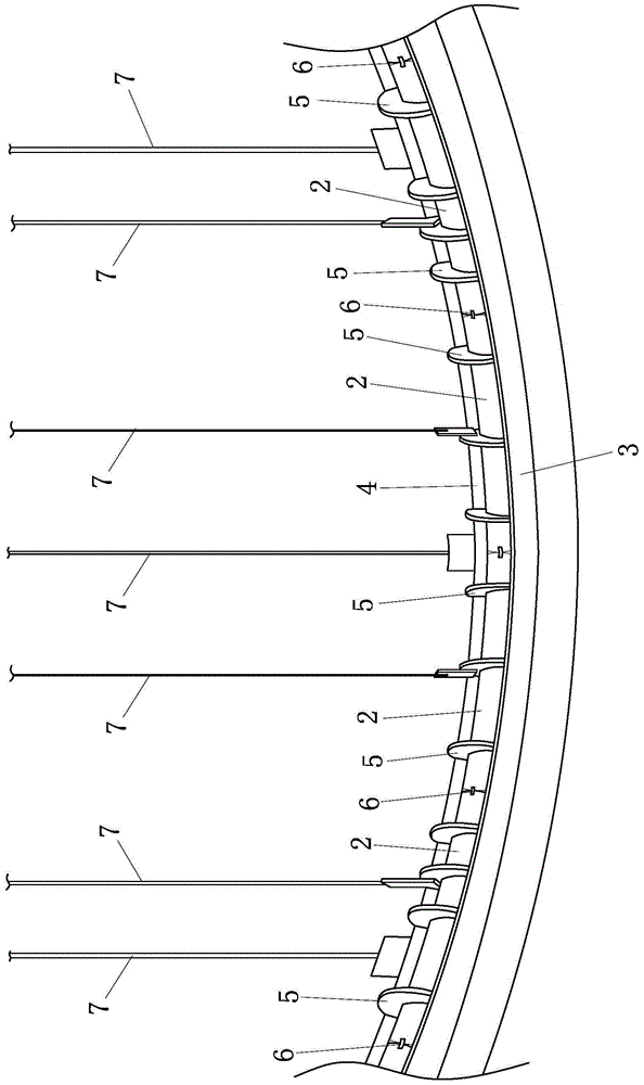 A curved gypsum lamp trough and its installation method