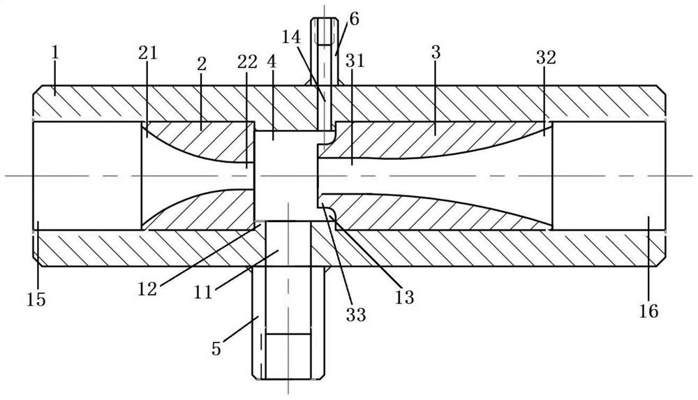 Venturi type multiphase fluid mixer and multiphase fluid mixing method