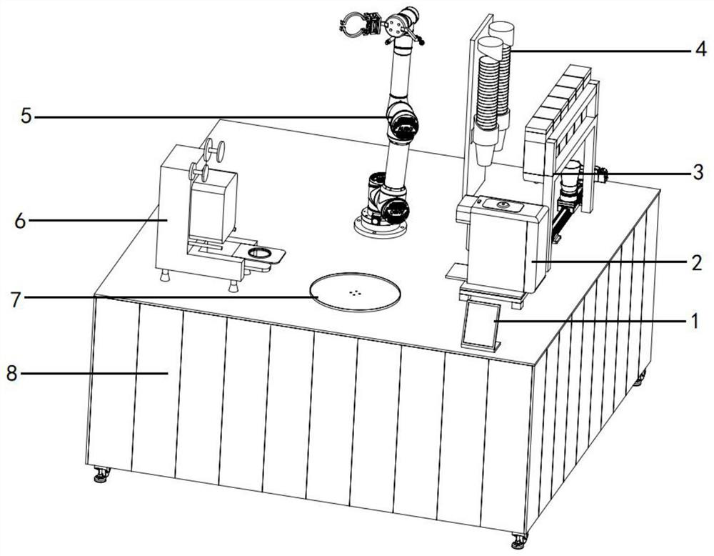 Five-cereal soybean milk making system based on collaborative robot