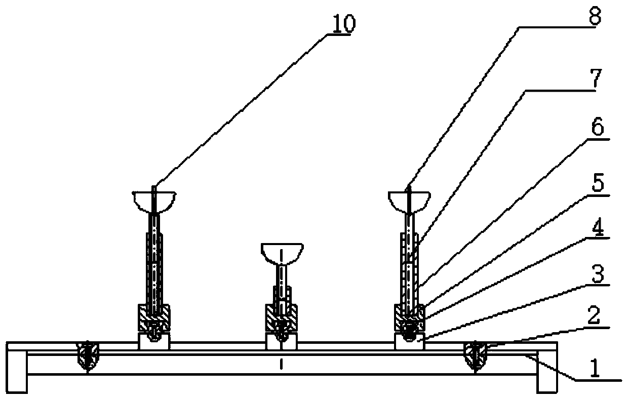 Flexible clamp platform used for milling of gantry type five-coordinate metal plate numerical control milling machine