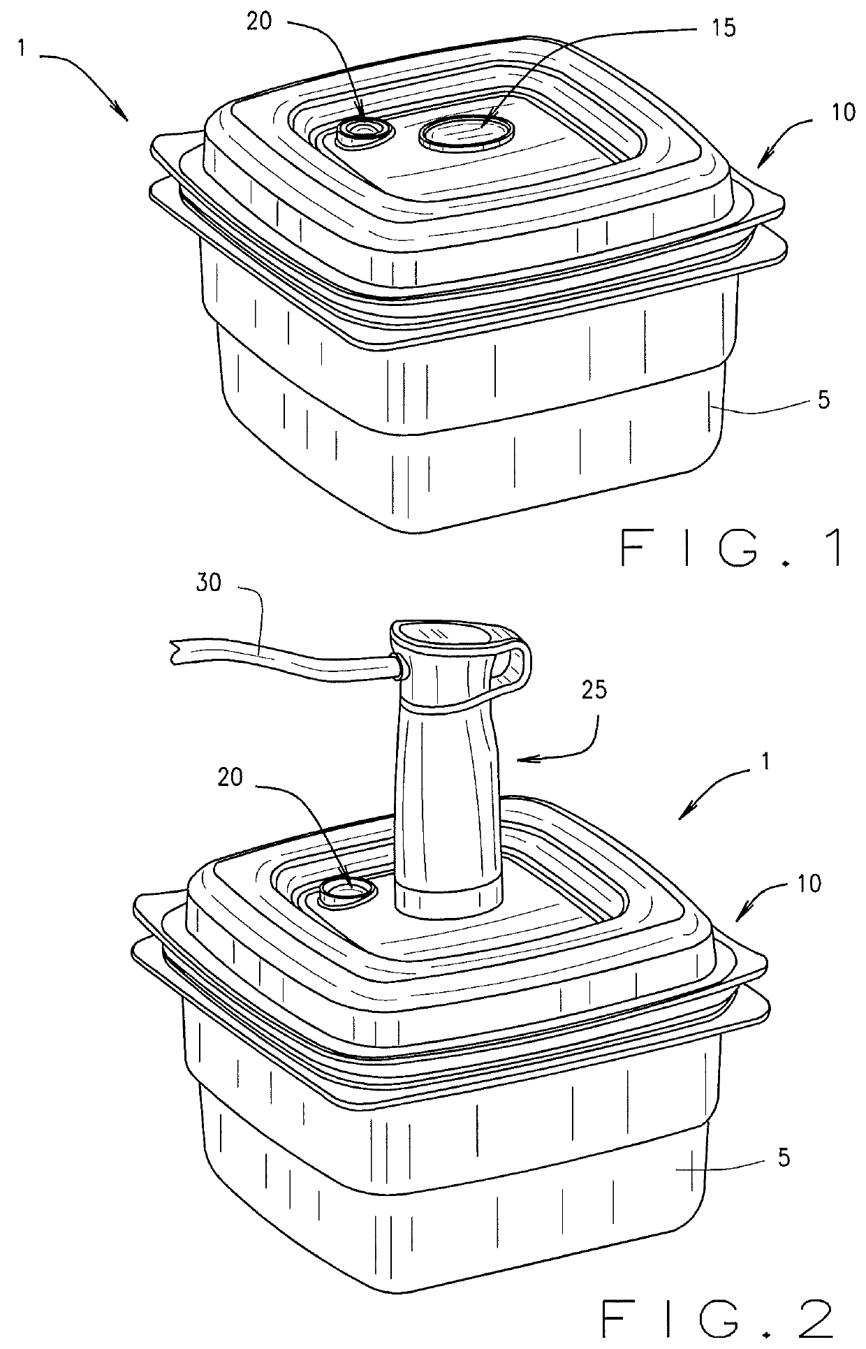 Valve assembly for a food storage container