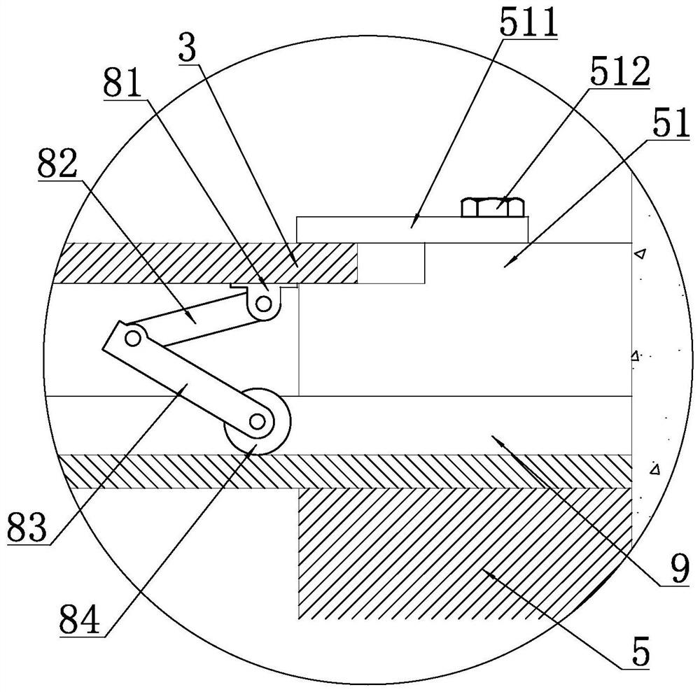 A three-area split visible fireproof cable trench