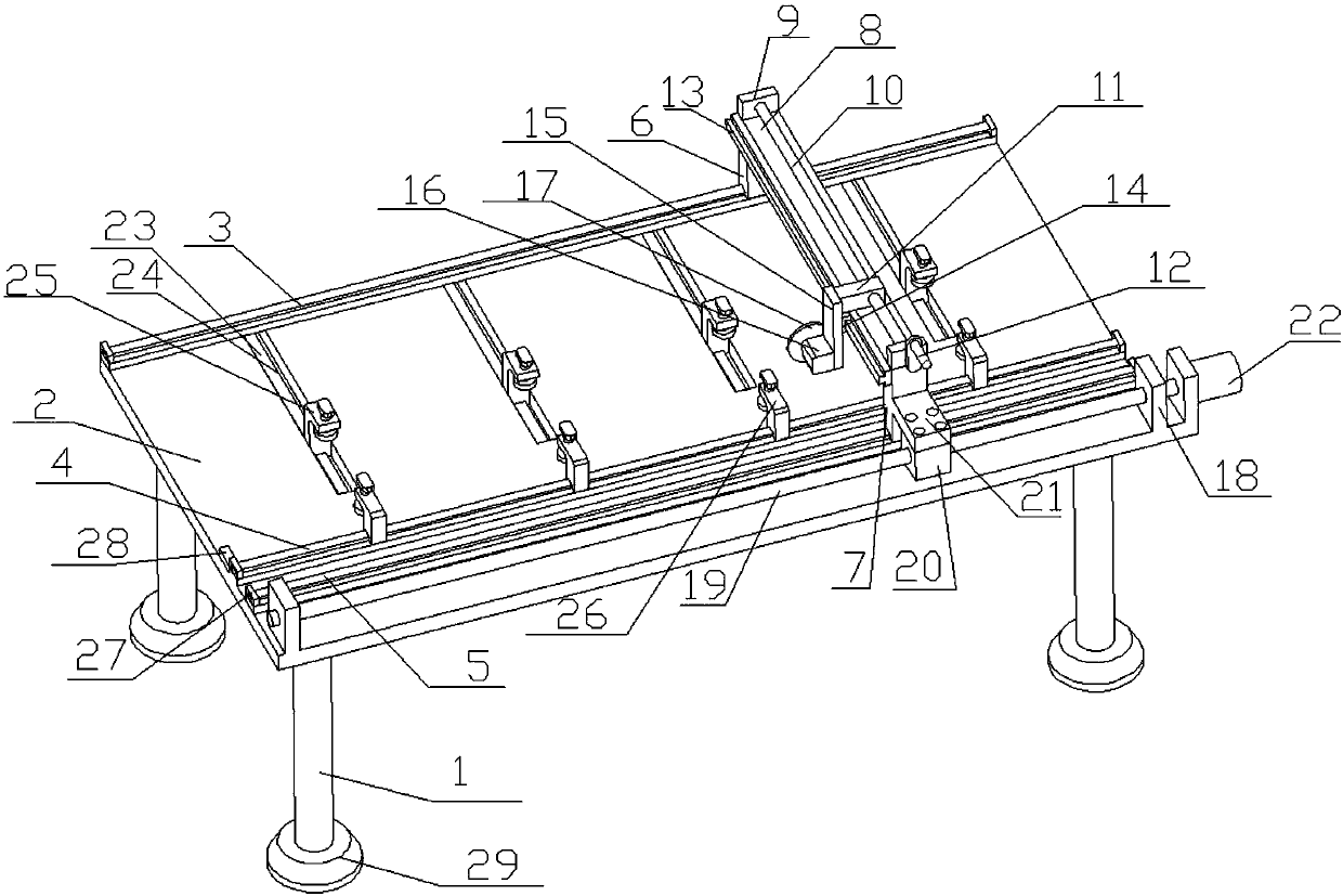 A decorative panel cutting device for interior decoration