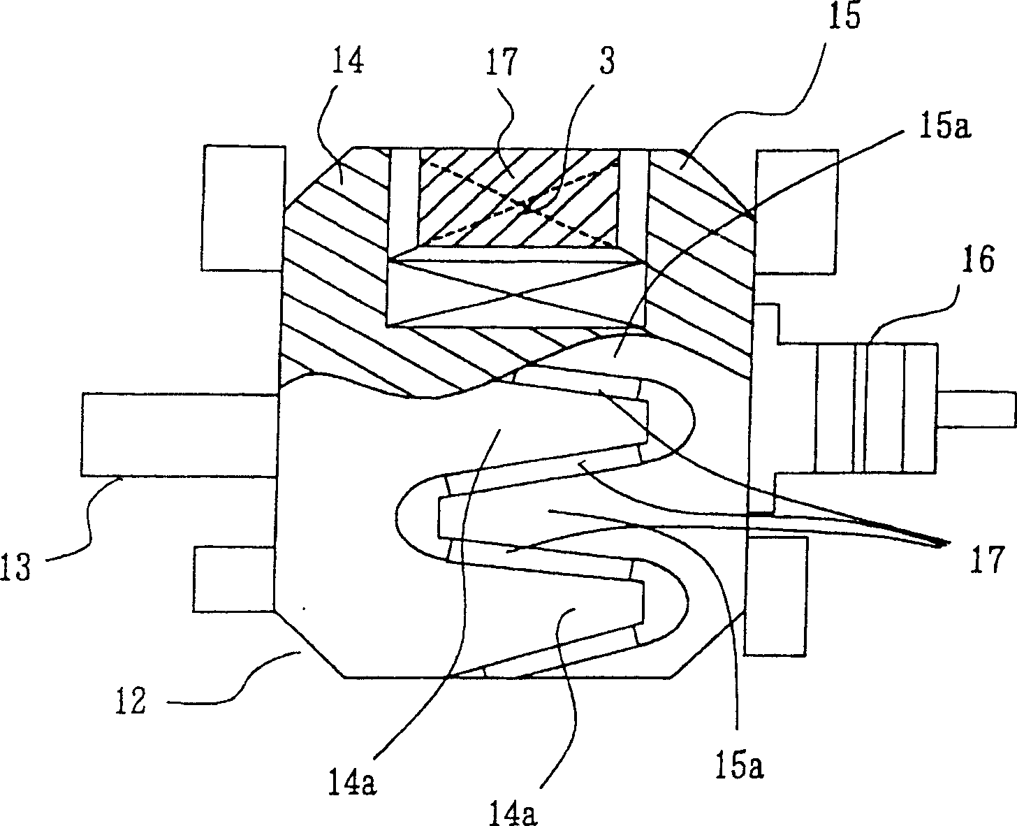 Power generation motor system for vehicle