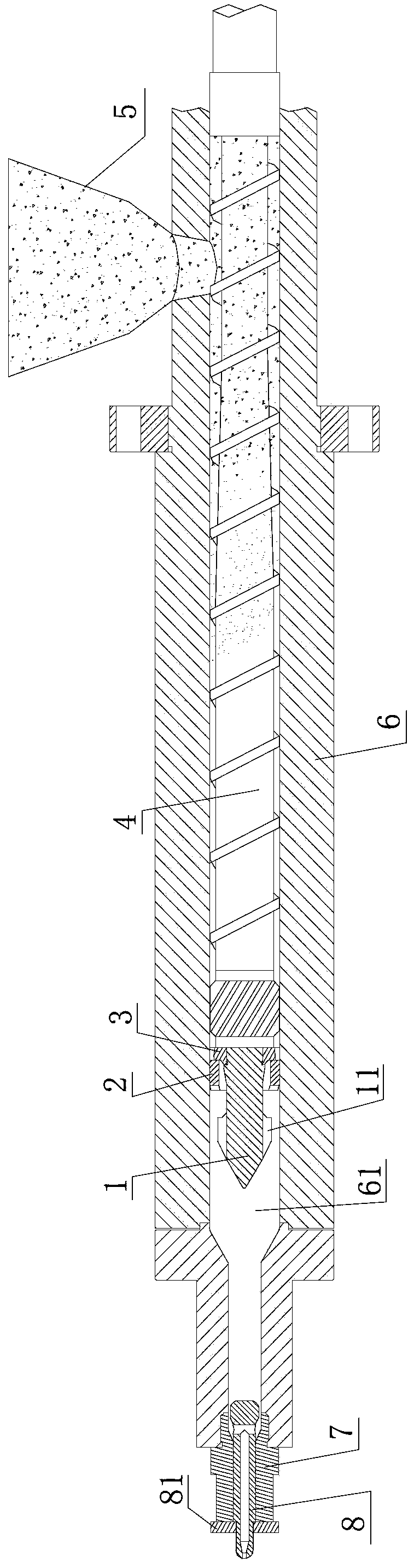 Compressing glue injection method of injection molding machine