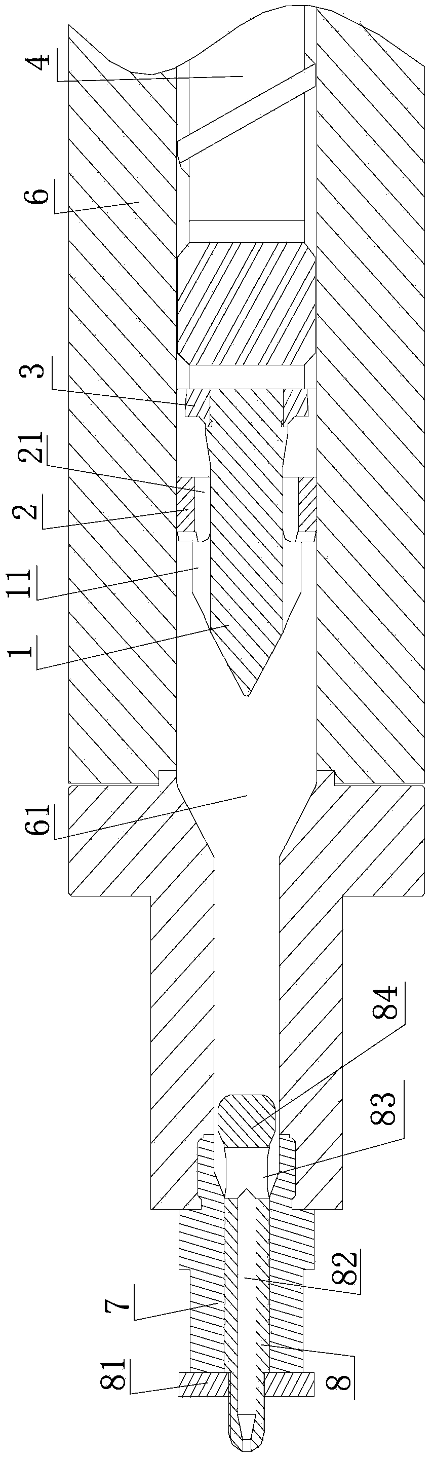 Compressing glue injection method of injection molding machine