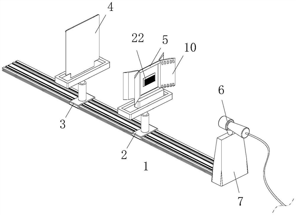 Single slit diffraction experimental instrument