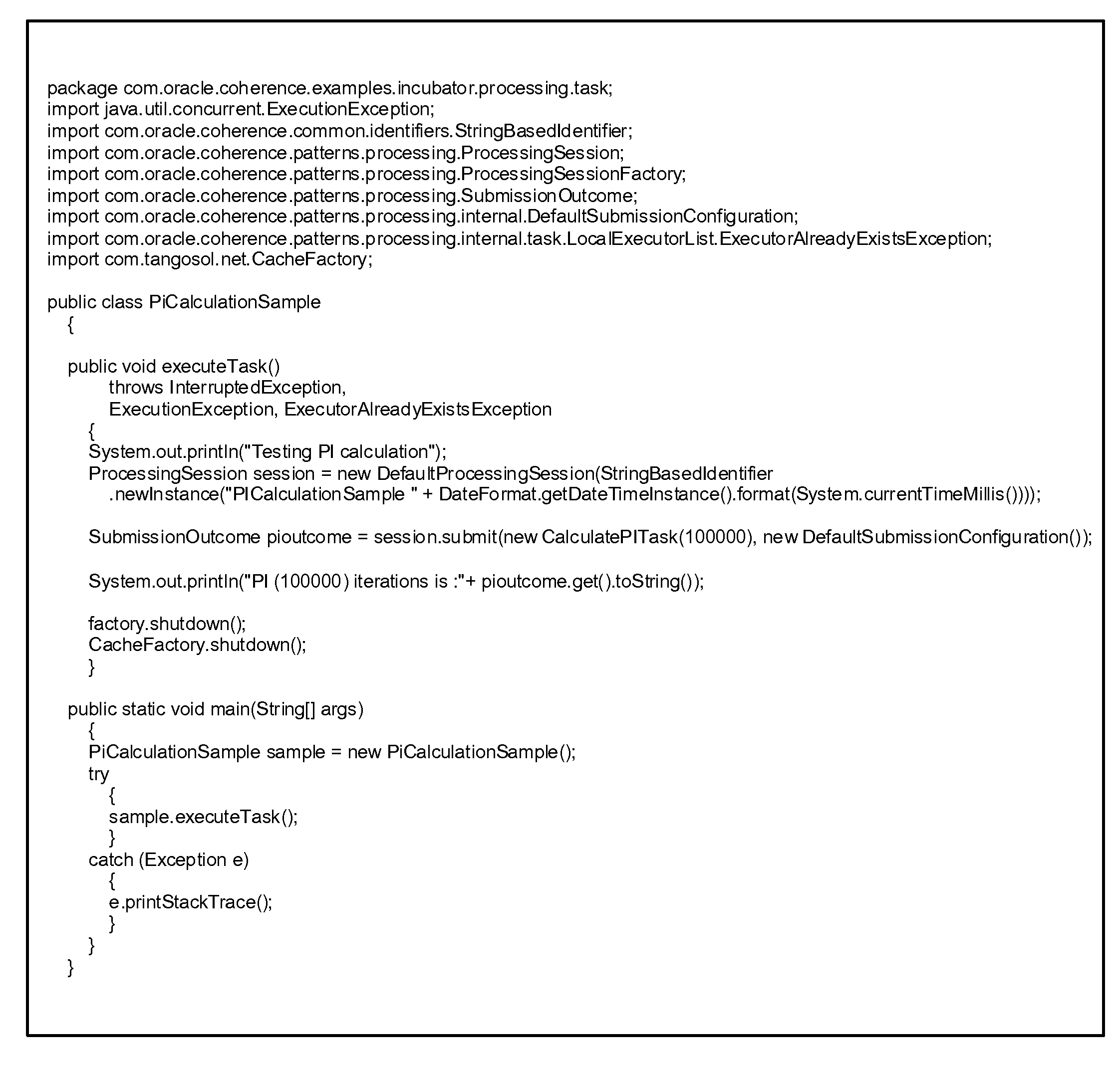 Processing pattern framework for dispatching and executing tasks in a distributed computing grid