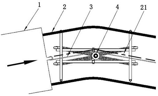 A traction steering method and steering equipment for mountain rail transport machinery