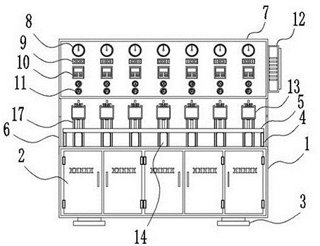 Glue adhesion testing device and testing method thereof