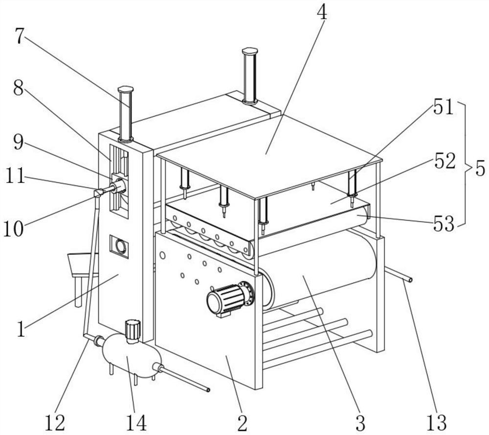 Straw-containing composite material and preparation equipment thereof